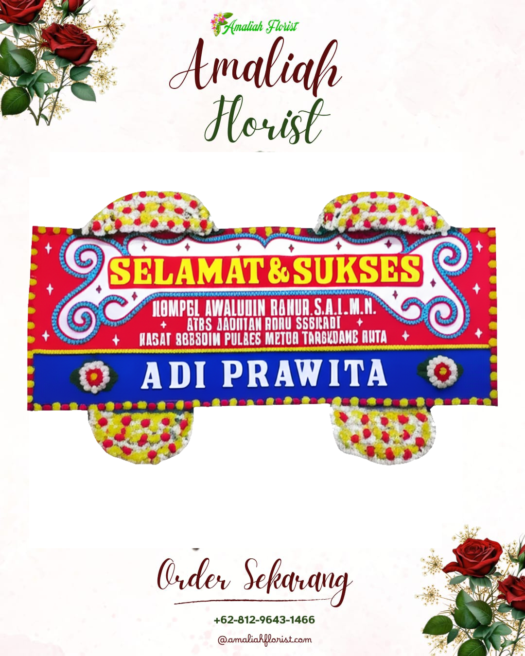 Papan Bunga Ucapan Selamat Rowokele